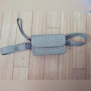 Taupe-Grey Mandrn Belt Bag